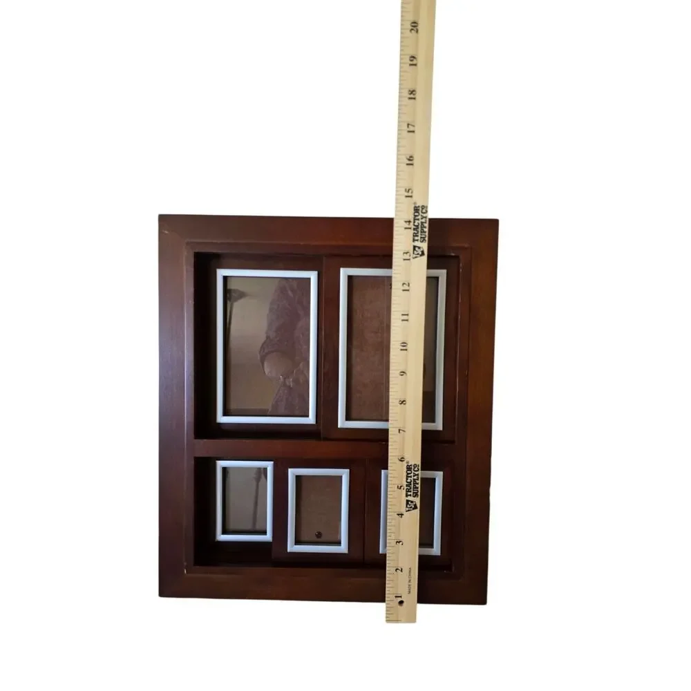 Swing Sliding Picture Frame Heavy Wood  14